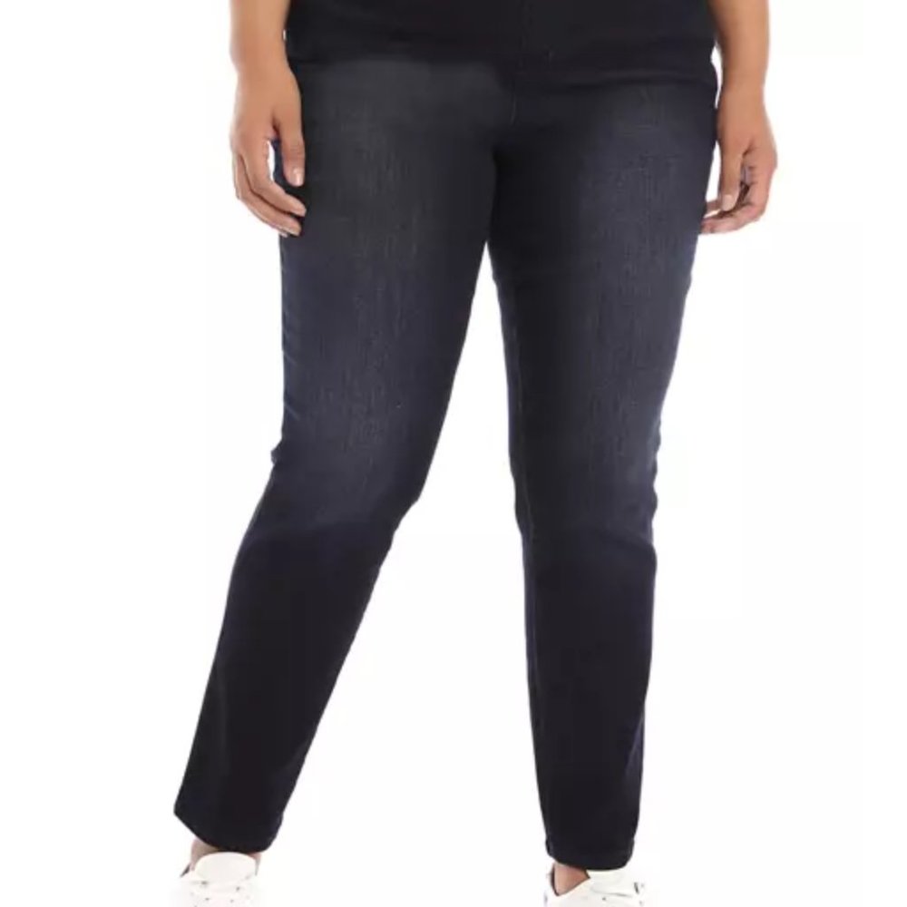 NWT Kim Rogers Plus Size Pull On Short Denim Jeans 16W